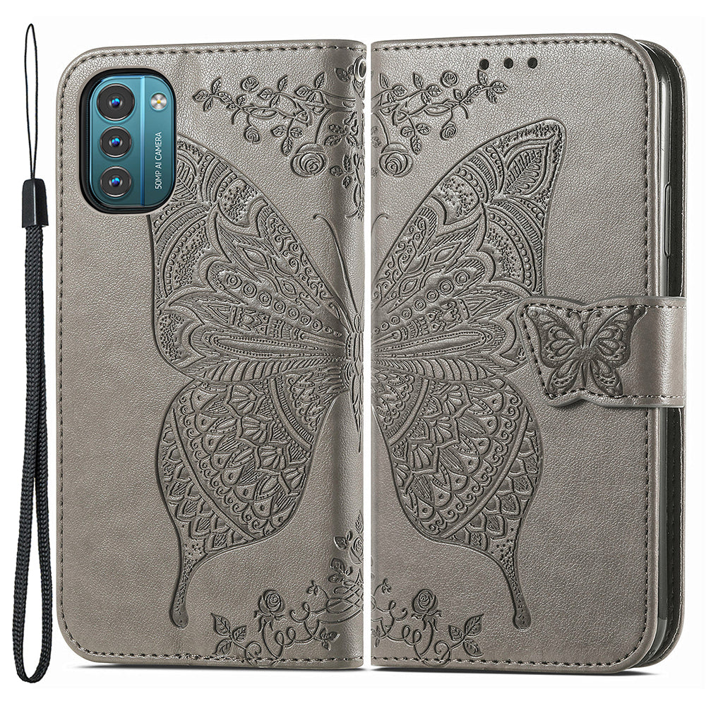 For Nokia G21 4G G11 4G Imprinted Butterfly Pattern PU Leather Phone Case Stand Book Design Wallet Flip Magnetic Cover For Nokia G21 4G G11 4G Imprinted Butterfly Pattern PU Leather Phone Case Stand Book Design Wallet Flip Magnetic Cover